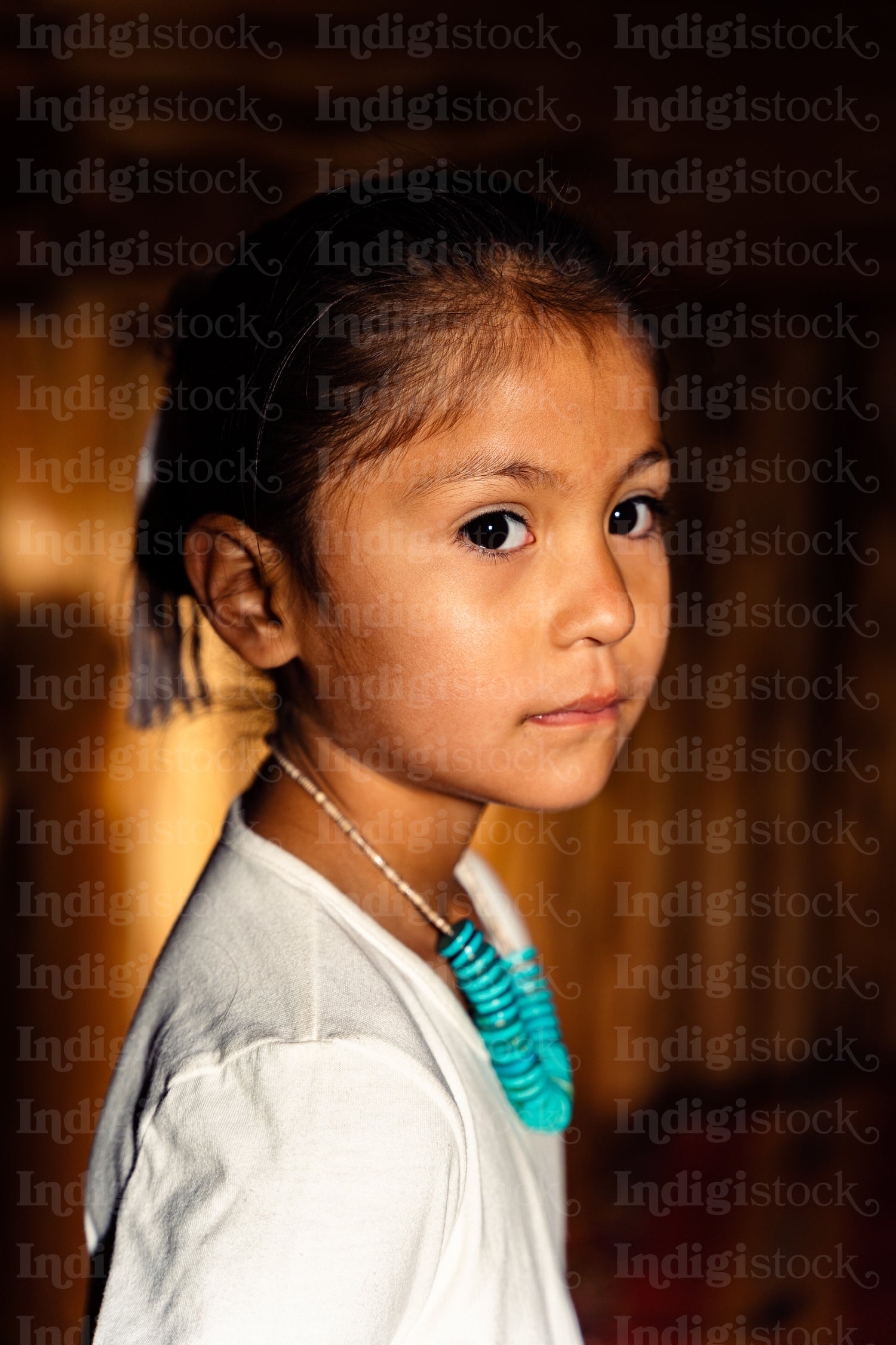 Native American children wearing traditional regalia 