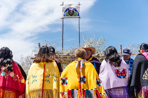 Indigenous Peoples wearing traditional Regalia