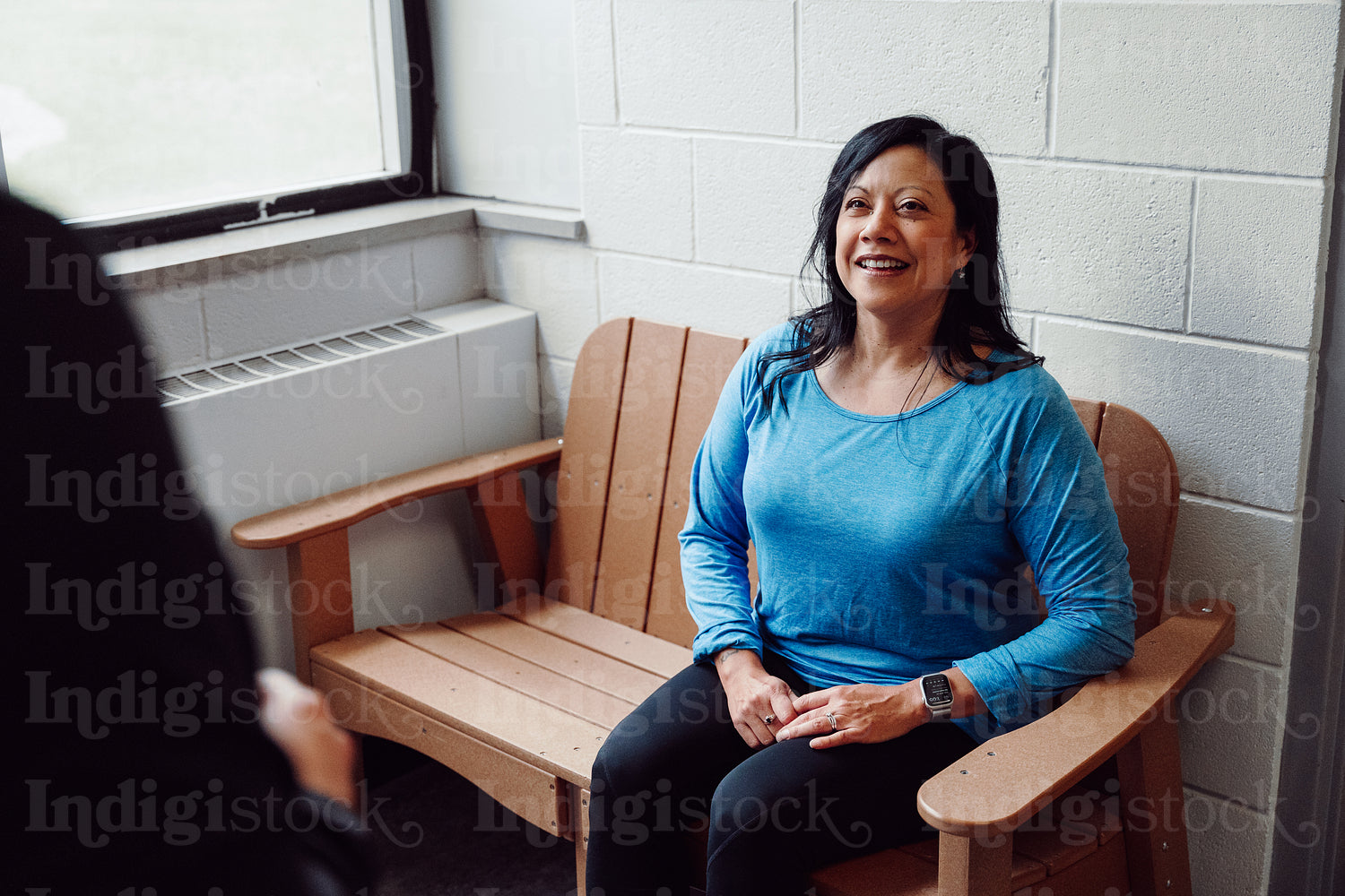 Native women having a chat about health and excercise