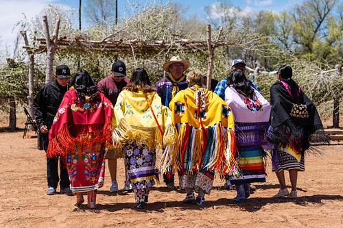 Indigenous Peoples wearing traditional Regalia