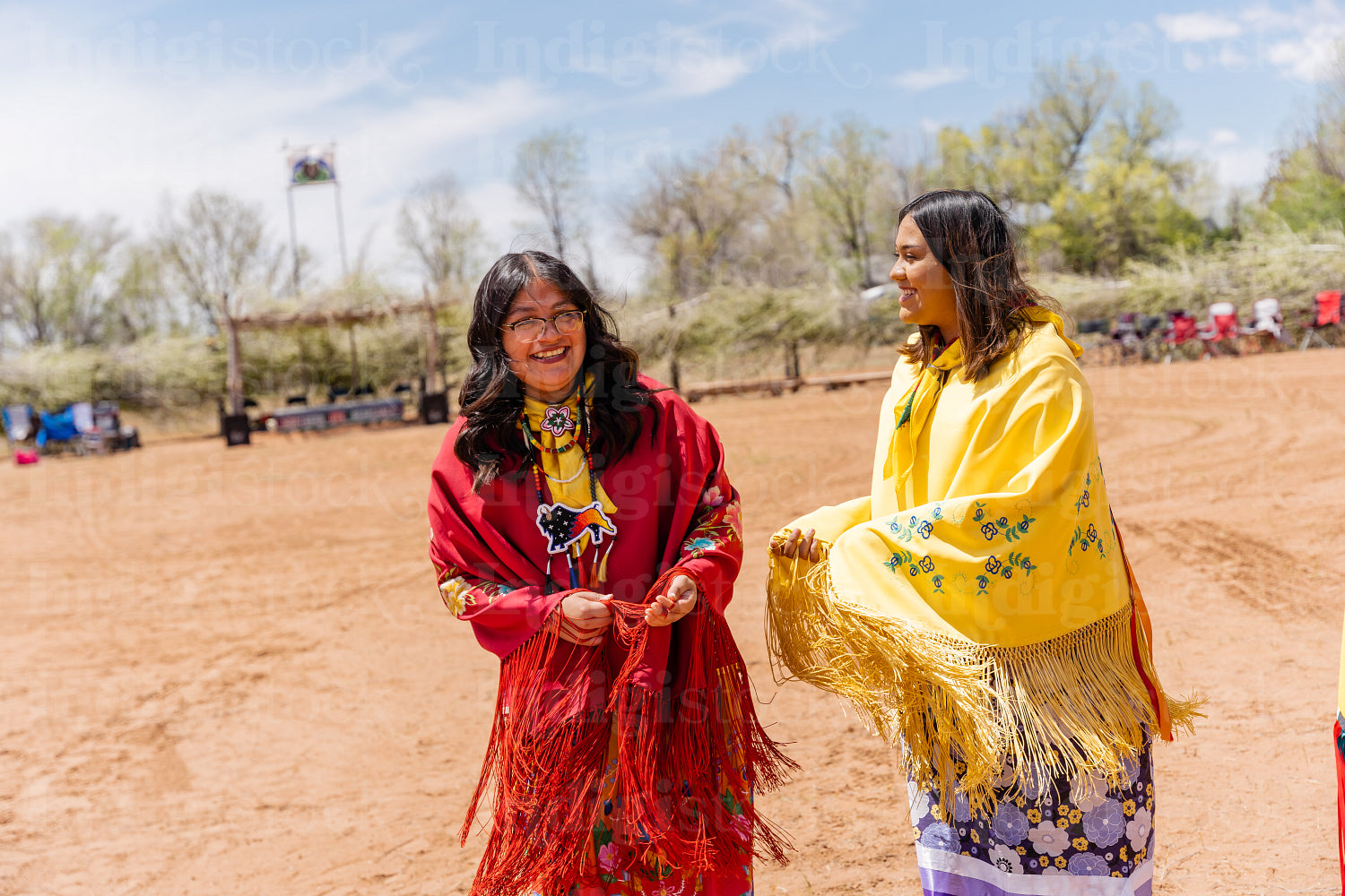 Indigenous Peoples wearing traditional Regalia 