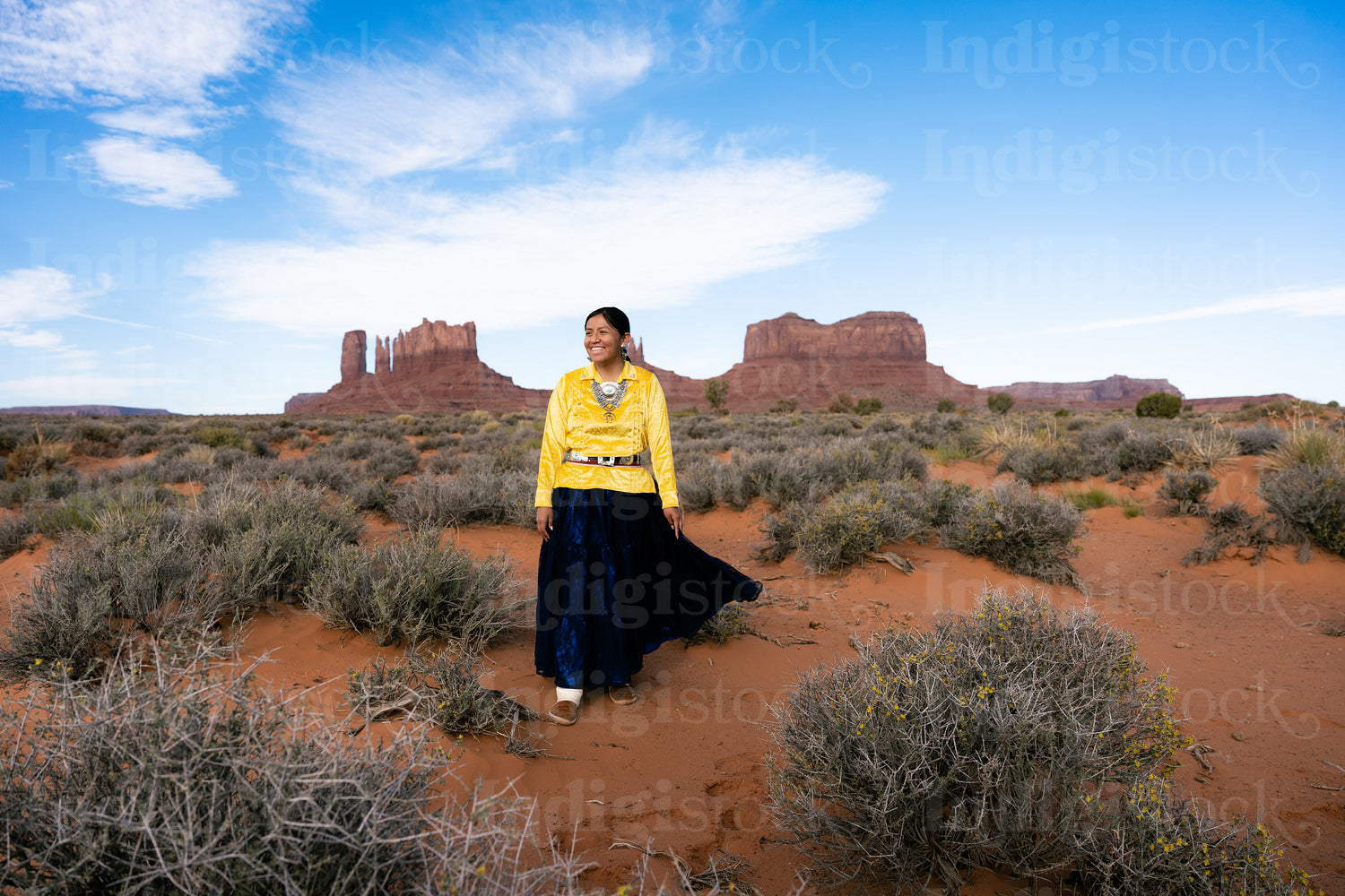 Young Native youth wearing traditional clothing and regalia outs