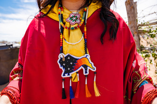 Indigenous Peoples wearing traditional Regalia