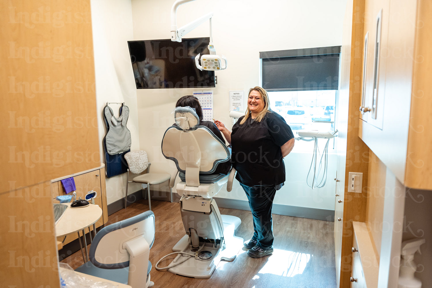 A native woman at the dentist