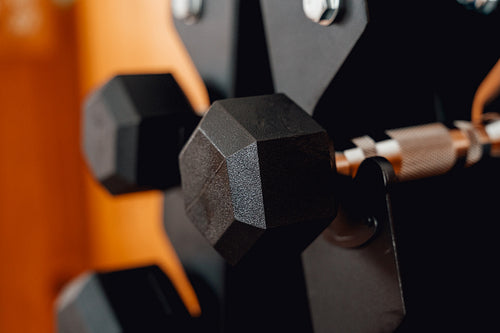 Indigenous man working out from home