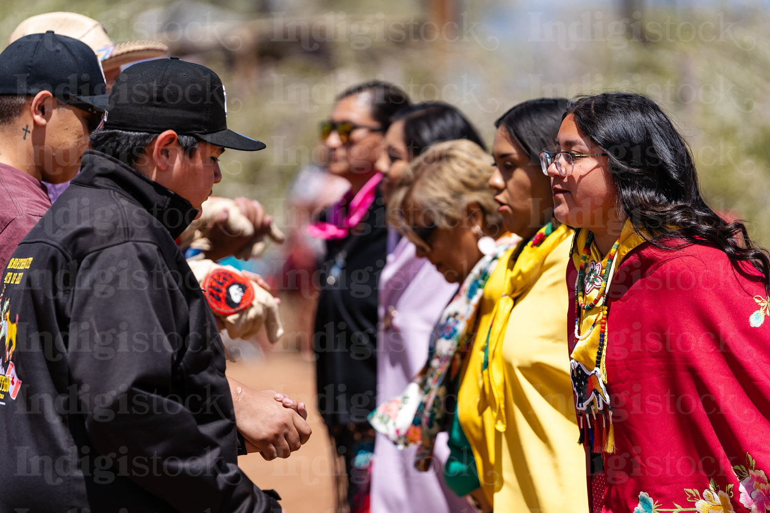 Indigenous Peoples wearing traditional Regalia 