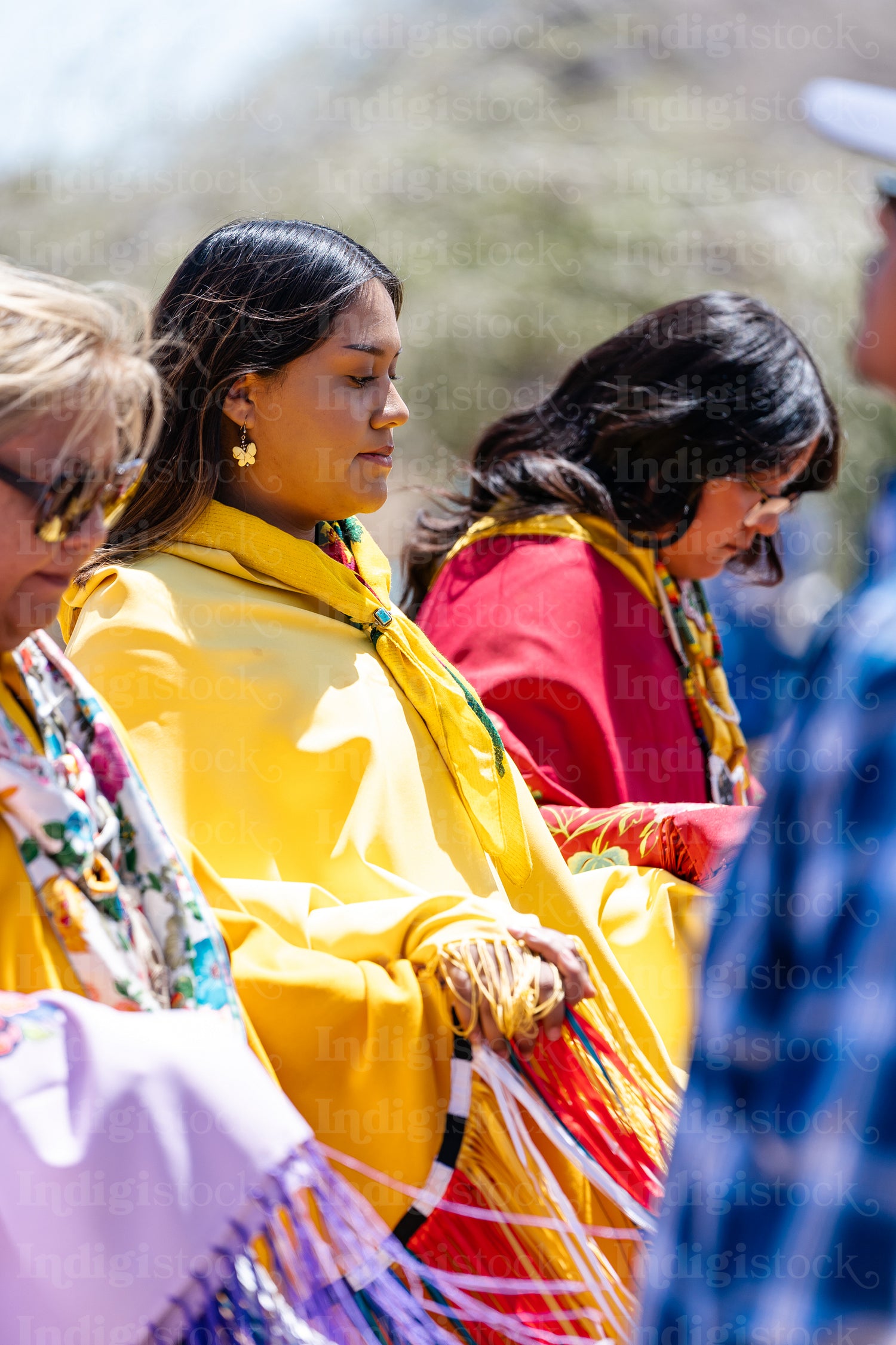 Indigenous Peoples wearing traditional Regalia 