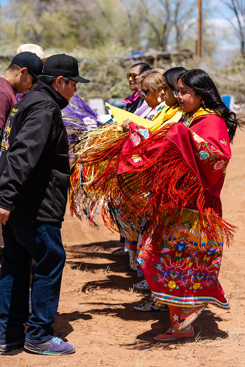 Indigenous Peoples wearing traditional Regalia