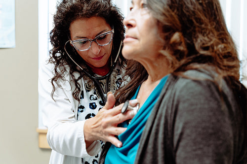 Indigenous woman visiting the doctor