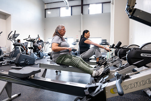 Native woman excercising