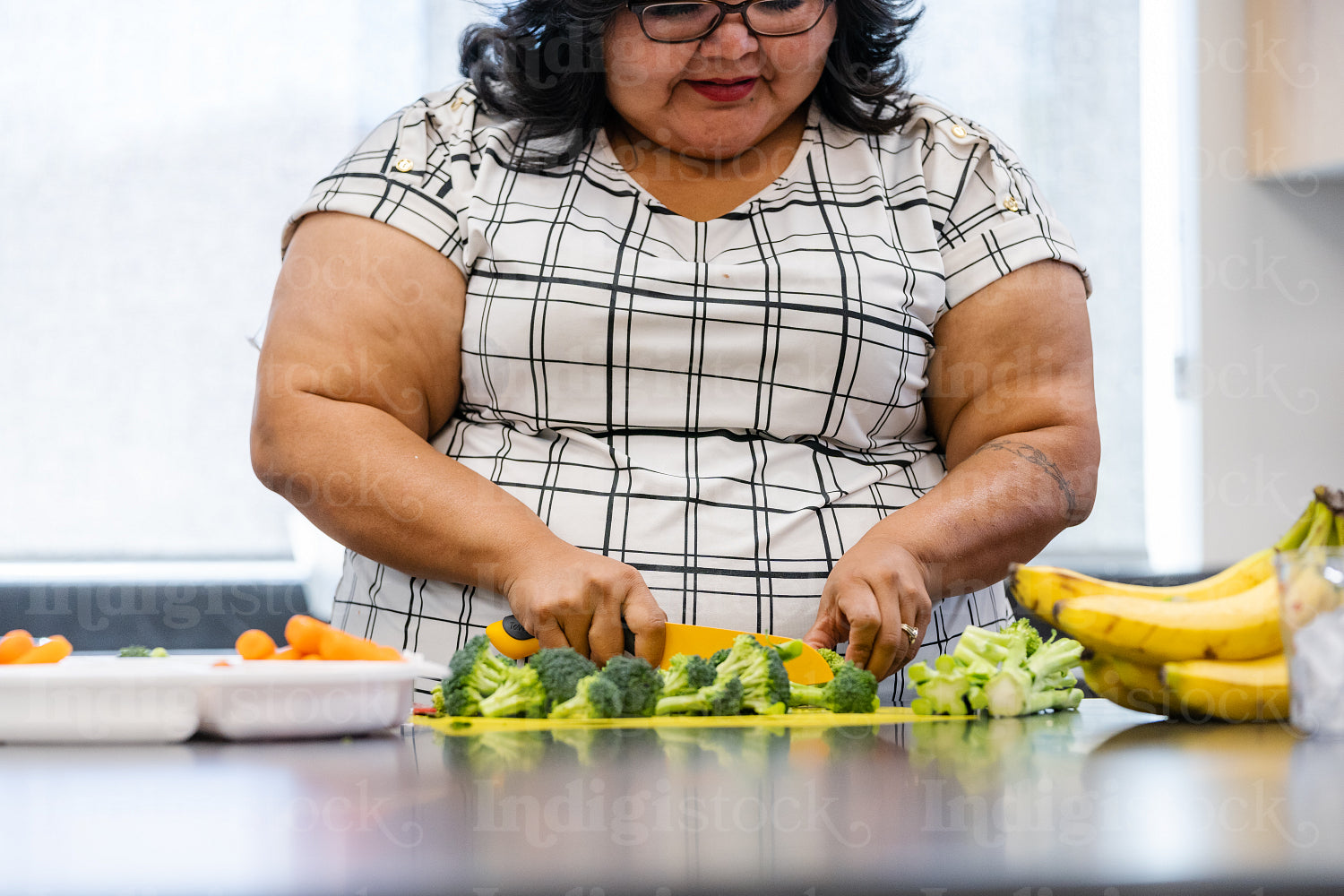 Native Peoples participating in a cooking class