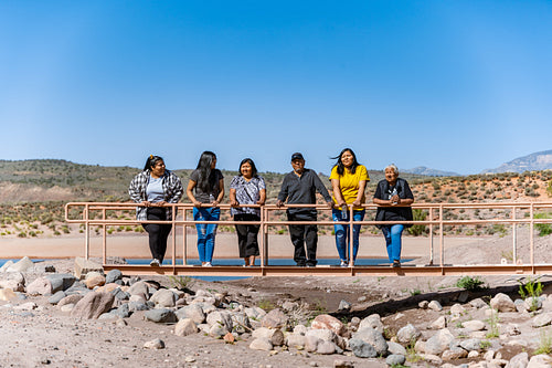 A Native family on a nature walk