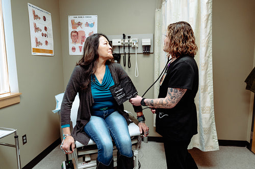 Indigenous woman visiting the doctor