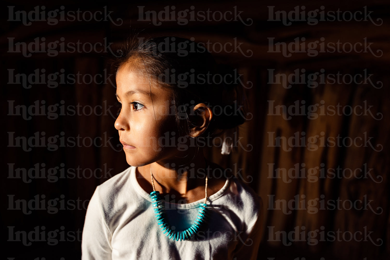 Native American children wearing traditional regalia 