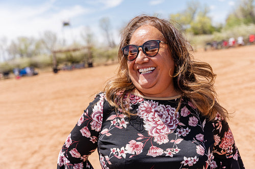 Smiling Native woman