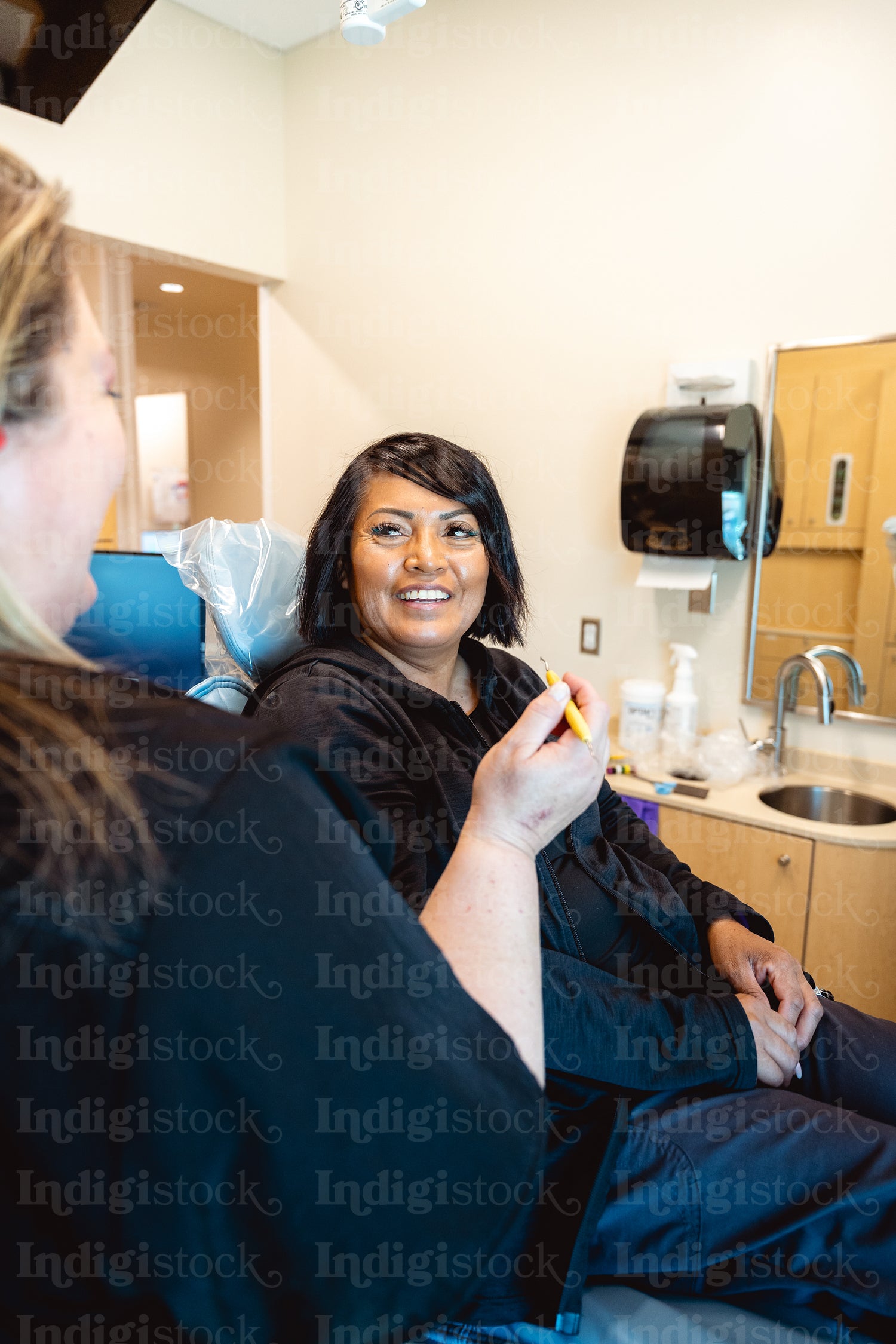 A native woman at the dentist