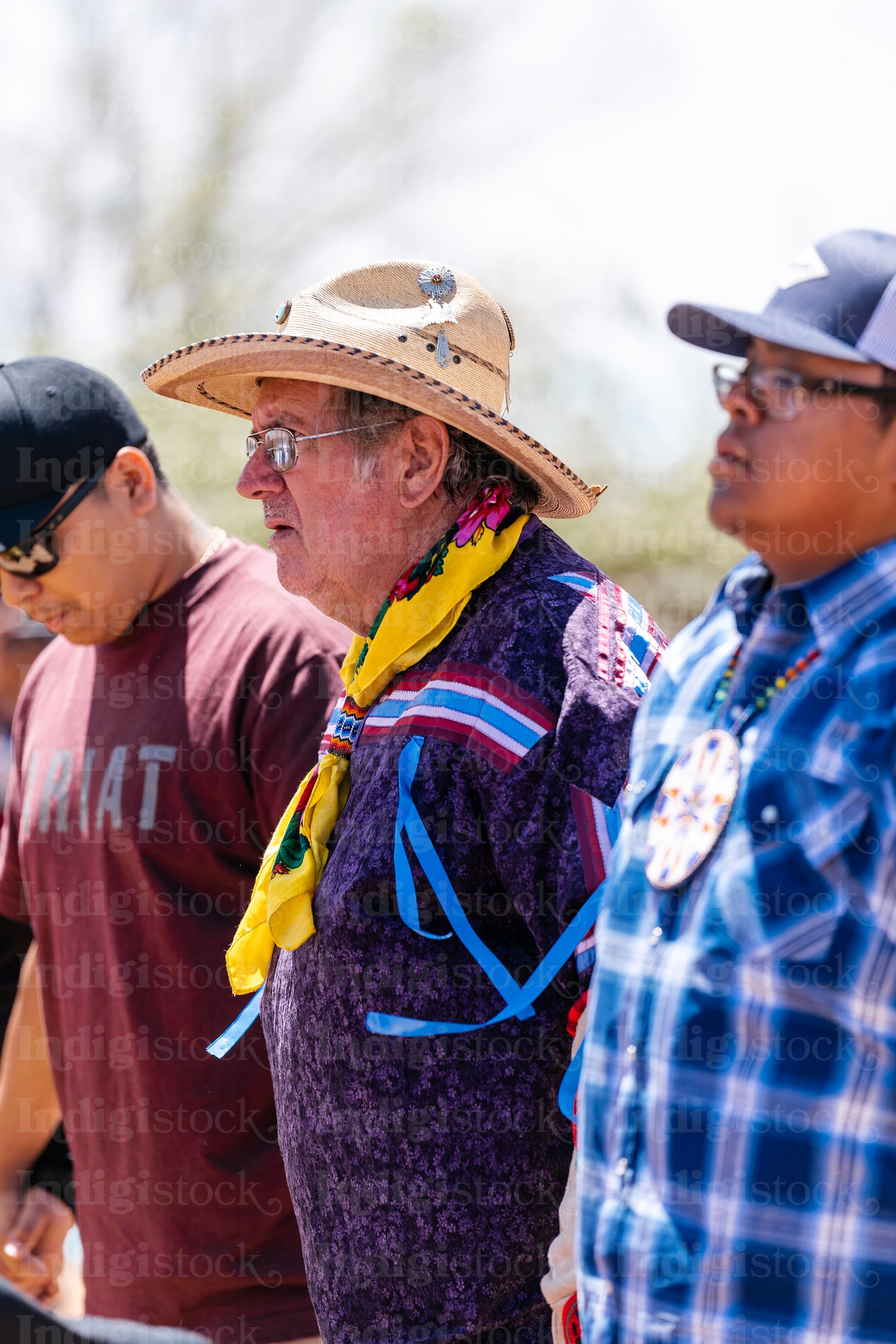 Indigenous Peoples wearing traditional Regalia 