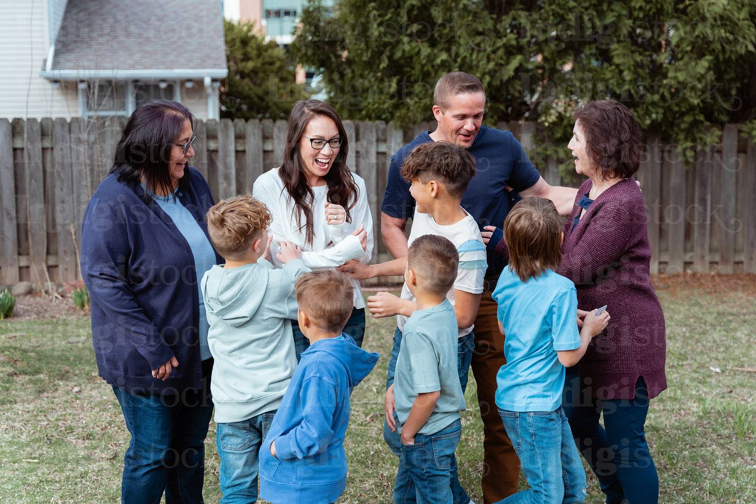 Indigenous family gathering