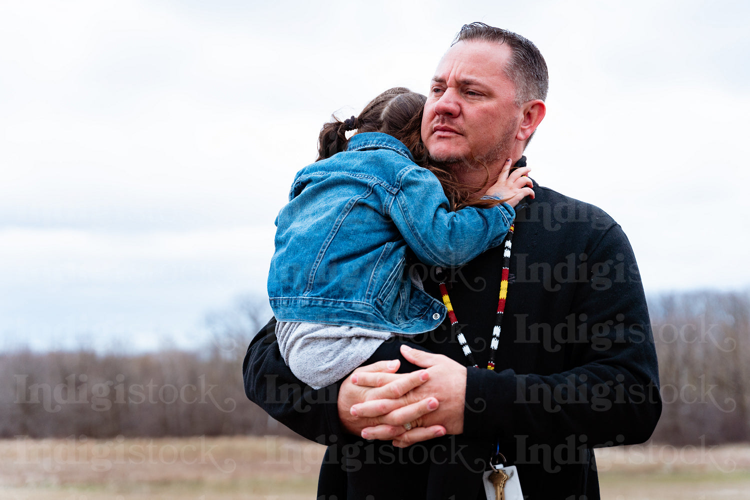 Indigenous family going on a nature walk