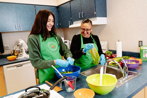 Indigenous Peoples making a meal together