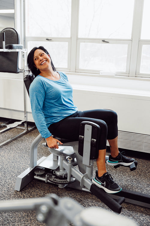 Native woman excercising