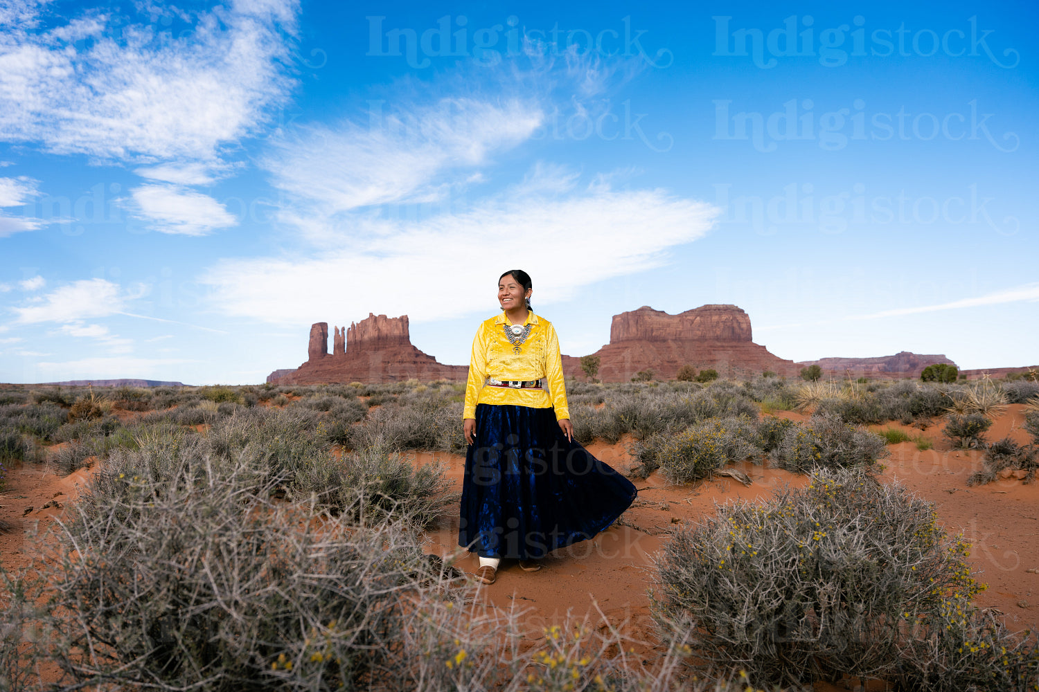 Young Native youth wearing traditional clothing and regalia outs