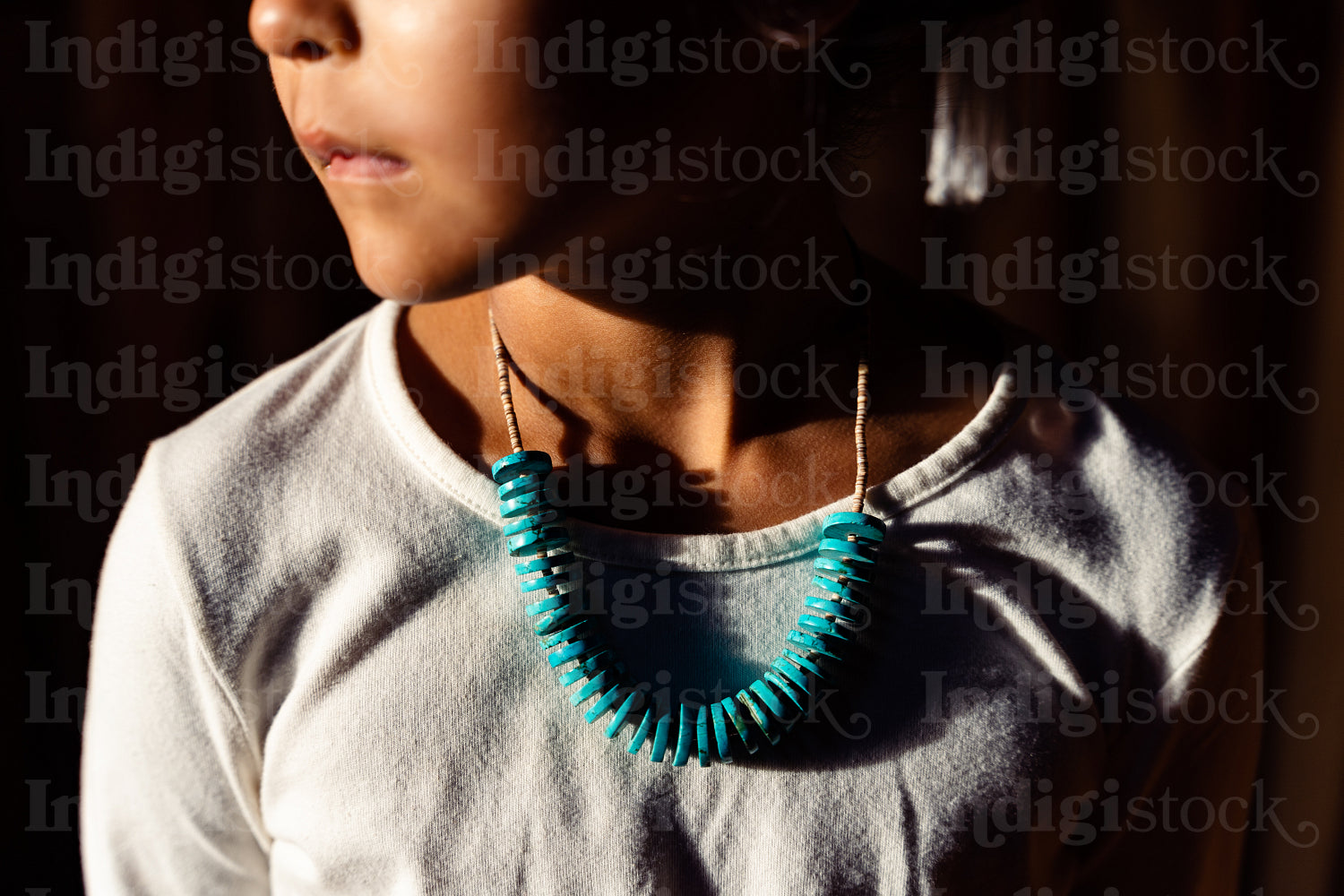 Native American children wearing traditional regalia 