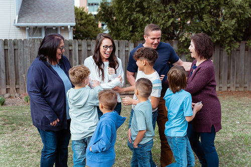 Indigenous family gathering