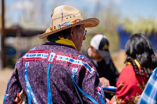 Indigenous Peoples wearing traditional Regalia