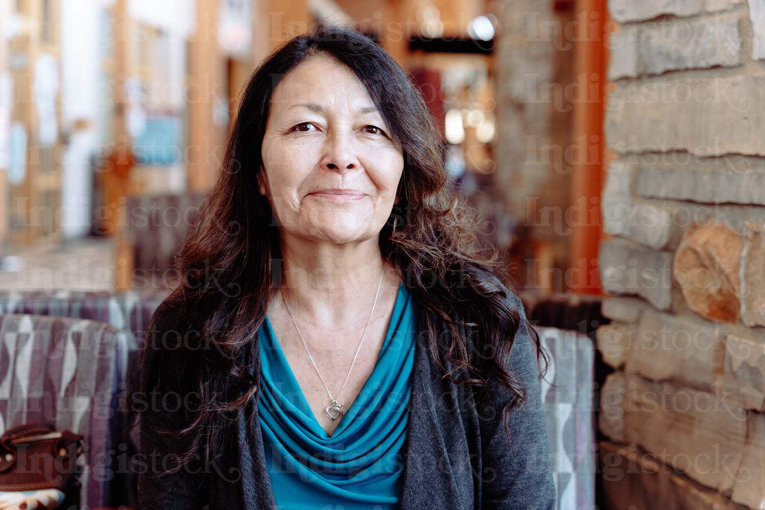 Indigenous woman waiting in a clinic